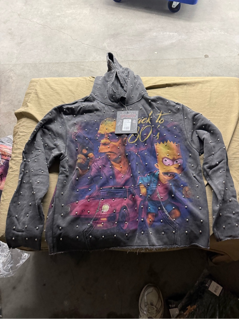 Stray The Simpson Men’s Black Fleece Hoodie